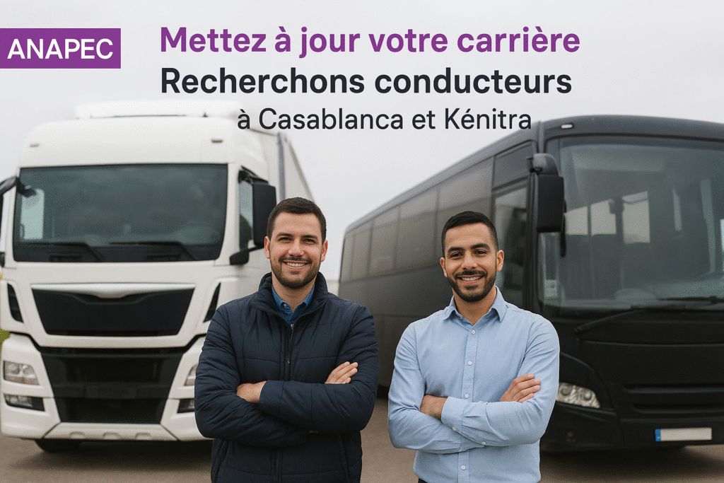 مطلوب سائقين للعمل في الدار البيضاء والقنيطرة – فرص توظيف عبر أنابيك 2025