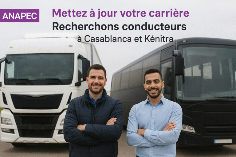 مطلوب سائقين للعمل في الدار البيضاء والقنيطرة – فرص توظيف عبر أنابيك 2025