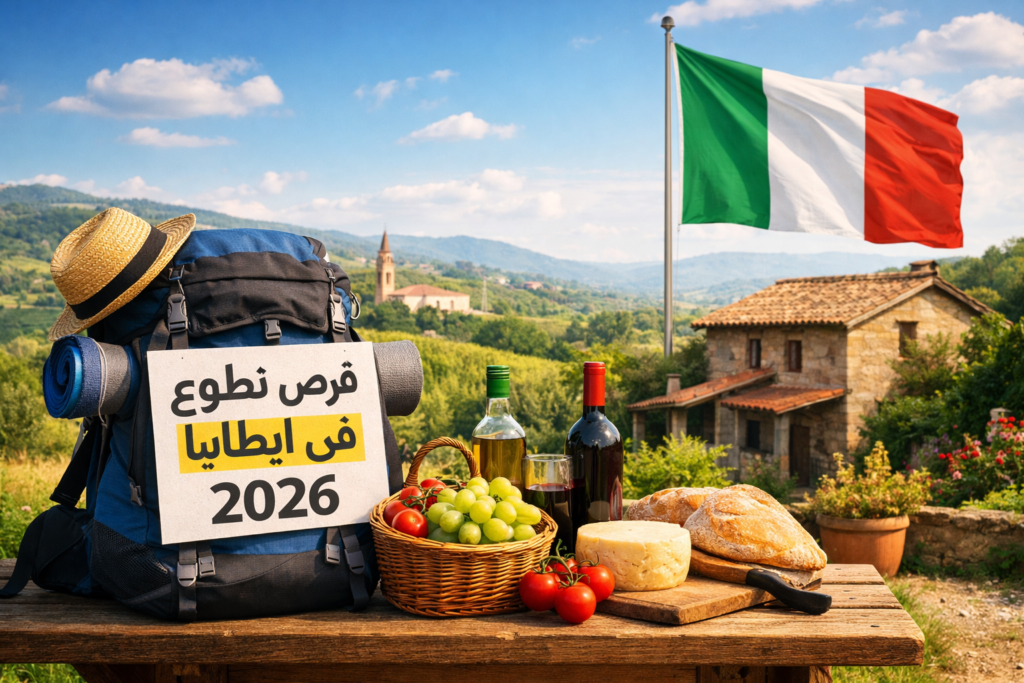 فرص تطوع في إيطاليا 2026 مع سكن مجاني و350 يورو شهرياً